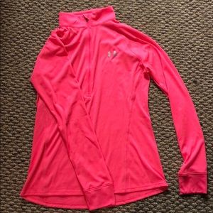 Under armor pink half zip